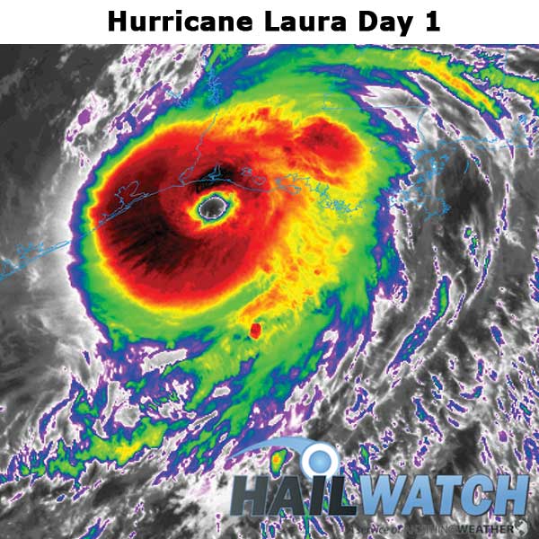 Hurricane Laura WindSWATH Day 1 