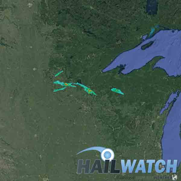 Hail Report for Camp Ripley-Rock Creek-Pine City, MN-Winter, WI  | July 19, 2019 