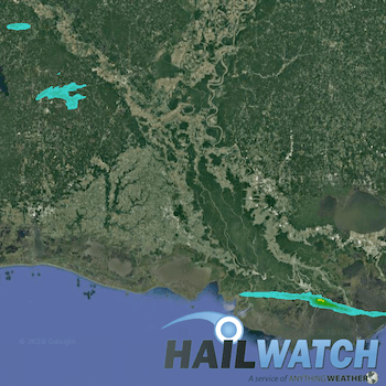 Hail Report for Chauvin, Leesville, LA March 18-19, 2018 