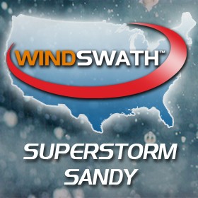 Hurricane Sandy Wind Speed Map