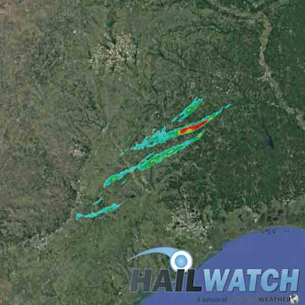 Hail Report for San Marcos-Wyldwood-Jacksonville-Crockett, TX  April 6, 2019 