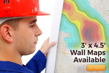 Wind and Hail Wall Map Posters