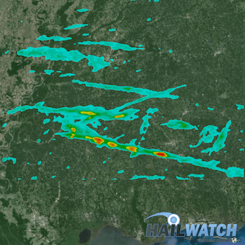 Hail Report for Columbia, MS | March 17, 2016 