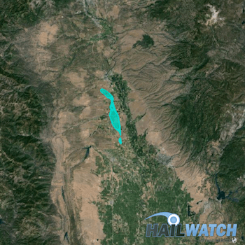 Hail Report for Corning, CA | January 23, 2016 