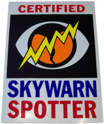 SKYWARN Certified Decals 